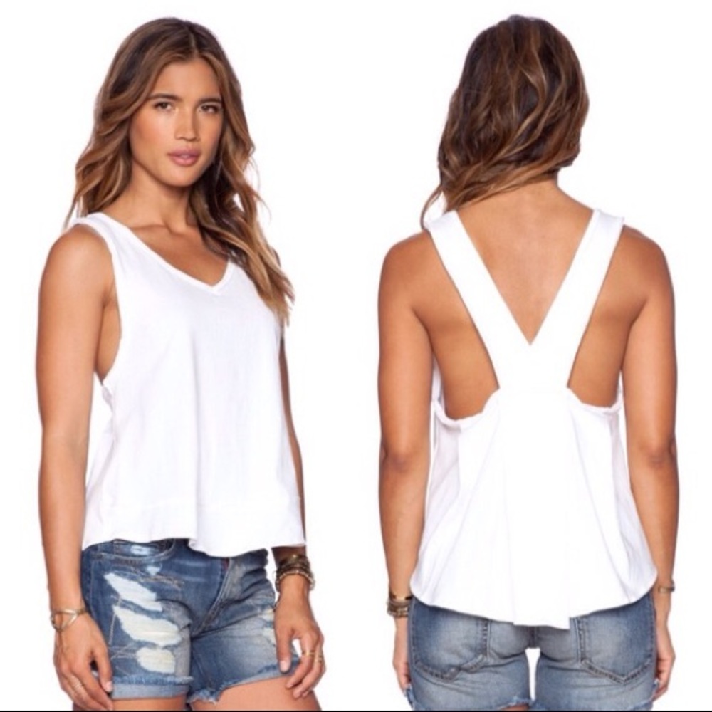 White tank top Free People